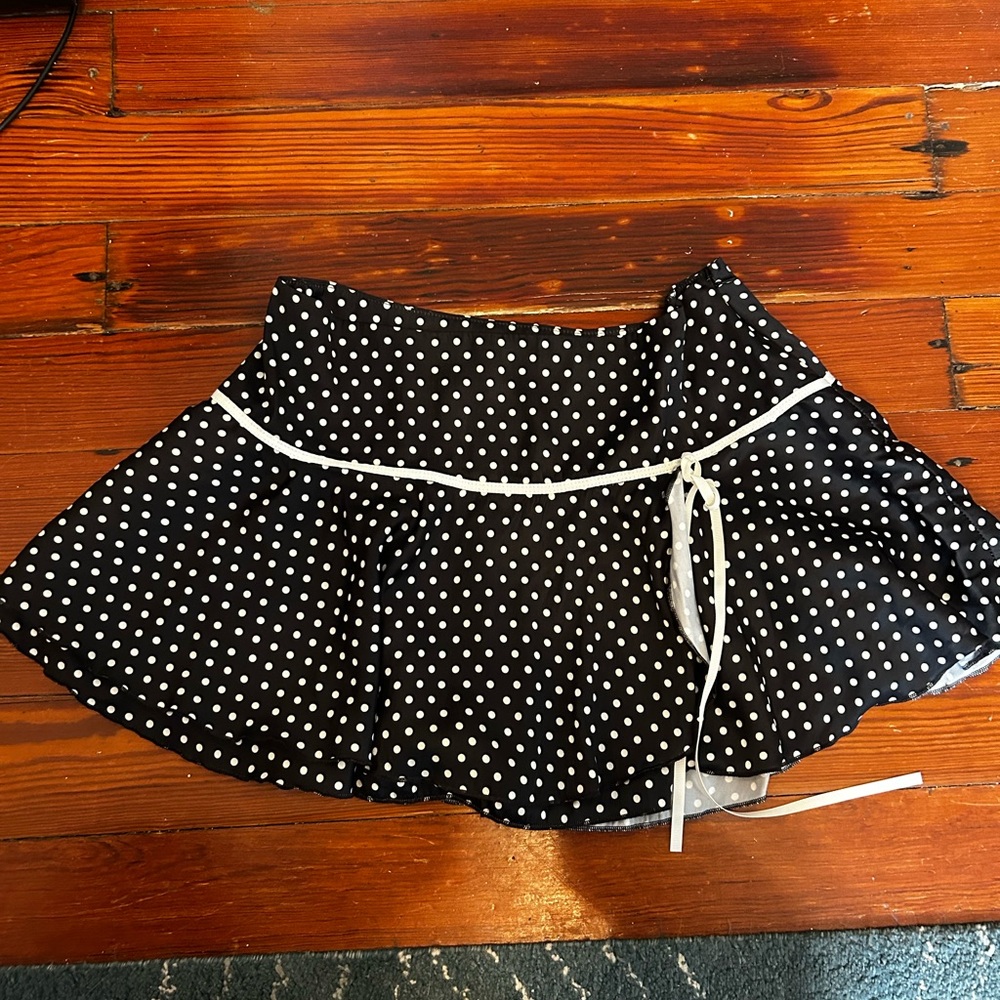 Black and White Polka Dot Skirt UO